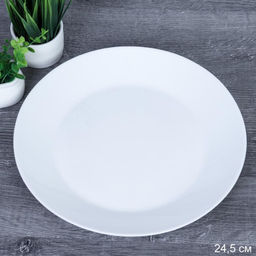 Тарелка 240 мм белая ЕВРО / LMLQP95 (white) /уп 6/36/ - ГалеонТрейд фото 2