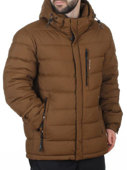 6586 BROWN Куртка мужская зимняя (200 гр. холлофайбер)