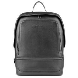 8003-1P black мужской кожаный рюкзак Barcelo Biagi