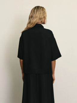 Льняная рубашка прямого кроя / Zarina фото 5