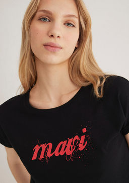 Mavi Logo Bask?l? Siyah Tisort  фото 2