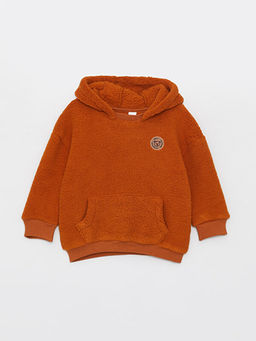 Uzun Kollu Nak?? Detayl? Erkek Bebek Pel?? Hoodie