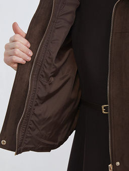 G?mlek Yaka Oversize Kad?n S?et G?r?n?ml? Ceket