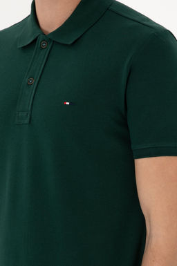 Erkek Slim Fit Polo Yaka Koyu Ye_il Basic Ti__rt - U.s. polo assn фото 7