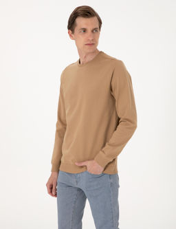 A__k Kahverengi 2 _plik Regular Fit Bisiklet Yaka Basic Sweatshirt - Pierre cardin фото 3