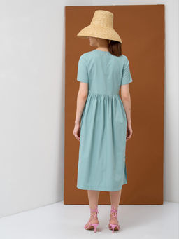 Платье хлопок OD-795-1 с планкой св.зеленое OD-795-1 - Tantino фото 7