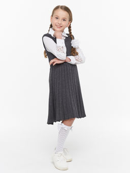 Сарафан для девочек 7077. 5006 серый