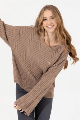 Женский свитер Camel Melange из трикотажа