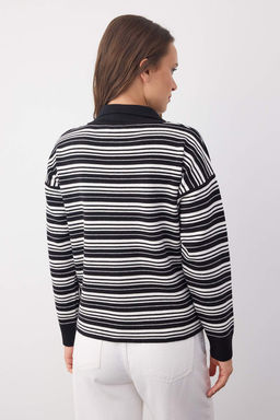 Wardrobe Essentials Lacivert Premium/Ozel Iplik Polo Yaka Triko Kazak | TWOAW26KZ00060 - Trendyolmilla фото 17