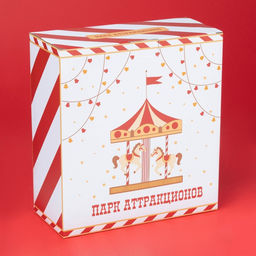 Блинница новогодняя Доляна «Парк аттракционов», d=23 см, керамика, цвет белый