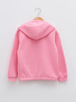 Kap??onlu Bask?l? Uzun Kollu K?z ?ocuk Sweatshirt - Waikiki фото 2