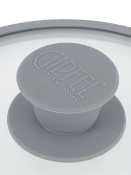 52436 GIPFEL Крышка стеклянная MOORE 18 см с силиконовым ободом. Цвет: светло-серый. Материал: закаленное стекло, силикон, нержавеющая сталь 18/8
