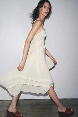 ZW COLLECTION ASYMMETRIC CROCHET DRESS