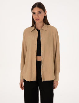 Koyu Bej Oversize Uzun Kollu G_mlek - Pierre cardin фото 3