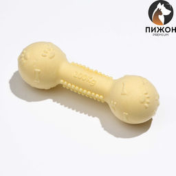 Игрушка плавающая для собак Топ-гантель Пижон Premium, вспененный TPR, 11,5 см, жёлтая