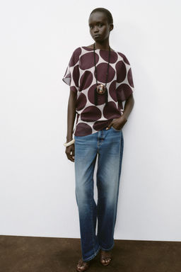 SHEER POLKA DOT TOP - Zara фото 11