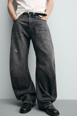 JEANS BARREL FIT COSTURAS GIRADAS / Carb?n - Zara фото 5