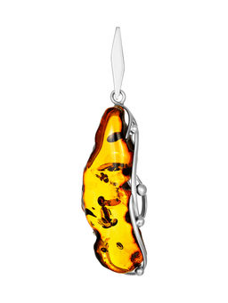 Эффектная удлинённая подвеска из натурального янтаря Риальто