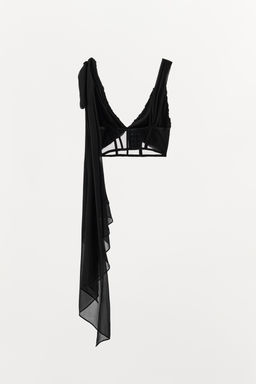 DRAPED COMBINED CORSET TOP - Zara фото 6