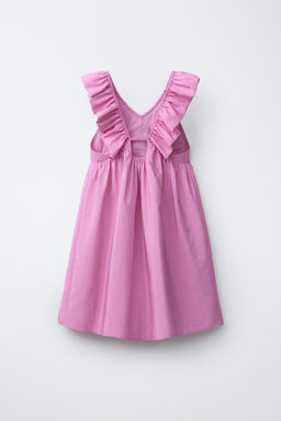 VESTIDO VOLANTE TAFETA / Rosa fl?or - Zara фото 4