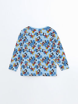 Mickey Mouse Bask?l? Erkek ?ocuk Pijama ?st