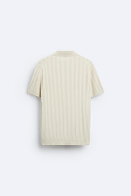 RIBBED KNIT POLO SHIRT - Zara фото 7