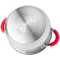 НАБОР КАСТРЮЛЬ AGNESS СО СТЕКЛ.КРЫШКАМИ 6ПР.1,7/3,5/5,5 Л. РАЗМЕР 16X9,5/20X12.5/ 24X13.5 СМ  фото 3