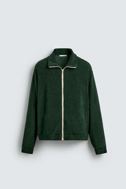 TOWELLING ZIP-UP SWEATSHIRT - Zara фото 6
