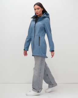 Парка спортивная женская с капюшоном softshell синего цвета 9568S - Mtforce фото 4