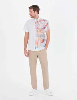 Pembe Regular Fit K_sa Kollu G_mlek - Pierre cardin фото 4
