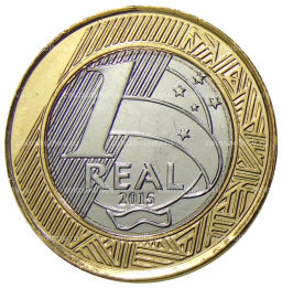 Монета 1 реал 2015 года Бразилия XXXI летние Олимпийские Игры, Рио-де-Жанейро 2016  Регби