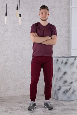 Брюки спортивные 
 3.MM104A-бордовый