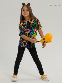 Костюм Мун яркие сердца-черный - Sovalina фото 23