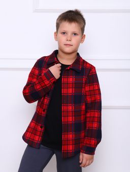 РБ009 Рубашка "Техас с начёсом" 2 (красный)