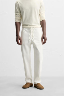 REGULAR FIT JOGGER WAIST TROUSERS - Zara фото 2