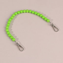 Ручка для сумки, бусы, d=10 мм, 30 см, зелёная