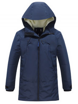 Парка зимняя мужская с капюшоном темно-синего цвета 9533-1TS - Valianly фото 2