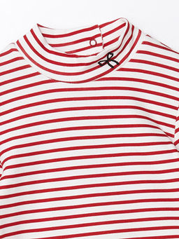 Yar?m Bal?k?? Yaka ?izgili K?z ?ocuk Ti??rt