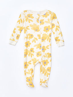 Bisiklet Yaka ?i?ekli K?z Bebek Tulum