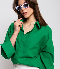 Рубашка #ОБШ1458, зеленый - Dommod фото 6