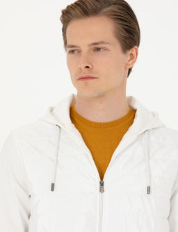 Белый свитшот с капюшоном - Cacharel фото 3