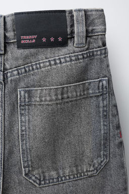 EMBROIDERED WIDE-LEG JEANS - Zara фото 4