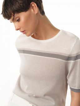 Conso/KJS 230707 - milk/grey Футболка Женская