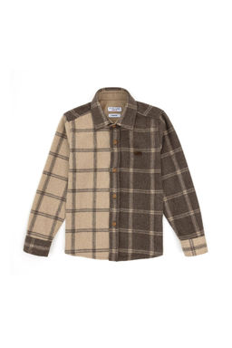 Светлая рубашка цвета хаки с длинным рукавом для мальчика - U.s. polo assn фото 6