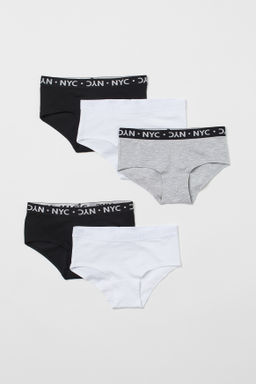 Pack de 5 bragas hipster de algod?n