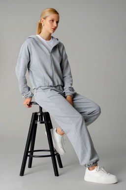 Арт. 2545 Костюм женский с брюками 44-50 (4 шт) Цвет:серый меланж