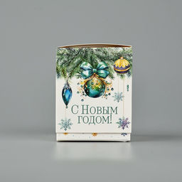 Цена за 5 шт. Бонбоньерка новогодняя «С новым годом», 6×7×6 см