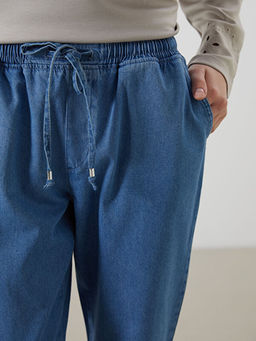 Beli Lastikli Straight Fit Kad?n Jean Pantolon