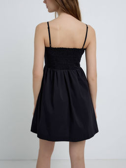 CONTE Легкое платье на тонких бретелях с вышивкой ришелье LPL 2339 black black