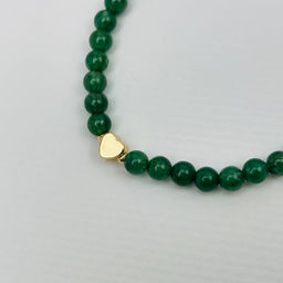 Браслет из зеленого Авантюрина со вставкой Сердце - Радуга самоцветов фото 3